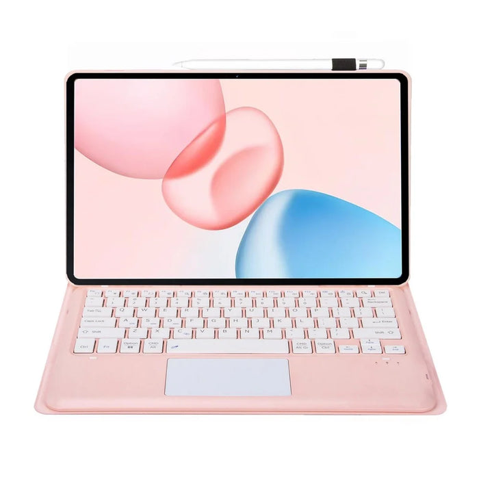 AH29-A For Honor Pad 10 Detachable Touchpad Bluetooth-Compatible Keyboard Leather Tablet Case - Pink - 2