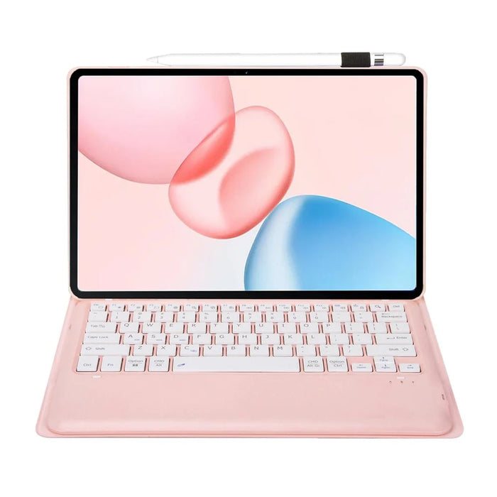 AH29 For Honor Pad 10 Detachable Bluetooth-Compatible Keyboard Ultra Thin Leather Tablet Case - Pink - 2