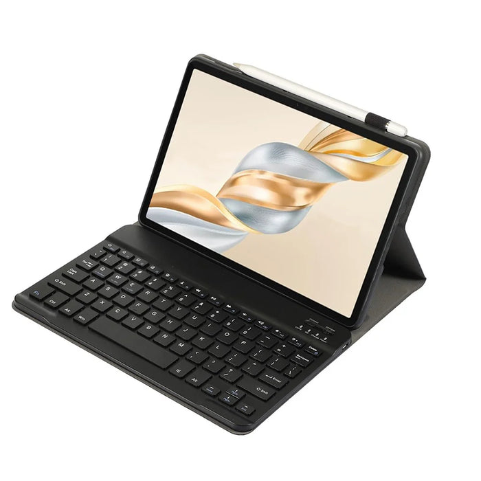 AH28 For Honor Pad X9a / X9 Pro Detachable Bluetooth-Compatible Keyboard Leather + TPU Tablet Case - Black - 2