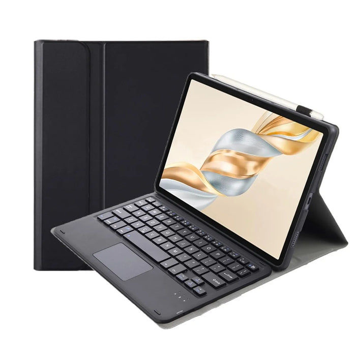 AH28-A For Honor Pad X9a / X9 Pro Detachable Touchpad Bluetooth-Compatible Keyboard Leather Tablet Case - Black - 2