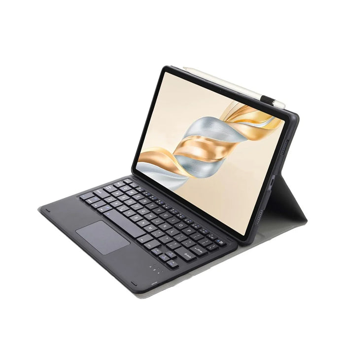 AH28-A For Honor Pad X9a / X9 Pro Detachable Touchpad Bluetooth-Compatible Keyboard Leather Tablet Case - Black - 3