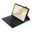 AH28-AS For Honor Pad X9a / X9 Pro Backlit Touchpad Bluetooth-Compatible Keyboard Leather Tablet Case - Black - 4