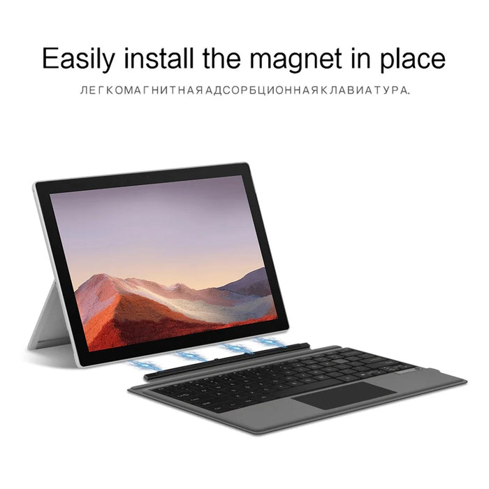 For Microsoft Surface Pro 11 / 10 / 9 / 8 Rechargeable Magnetic Bluetooth-compatible Wireless Keyboard with Backlit - 4