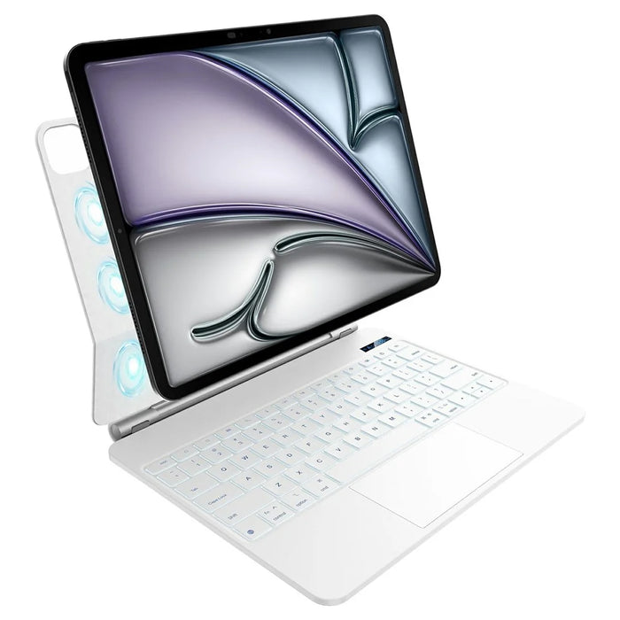 Floating Magnetic Keyboard Case for iPad Air 11 (2024) / Air (2022) / Air (2020) / iPad Pro 11 (2022) / (2021) / (2020) / (2018) - White - 1