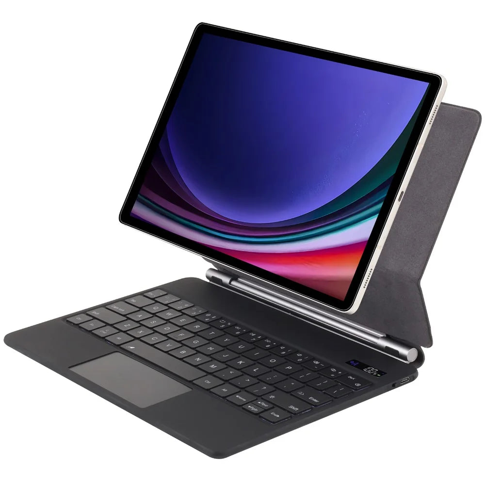 Bluetooth-compatible Keyboard Case for Samsung Galaxy Tab S9 FE X510 X516 / S9 X710 X716B X718U / S8 X700 X706 / S7 T870 with Trackpad and Backlit - 1