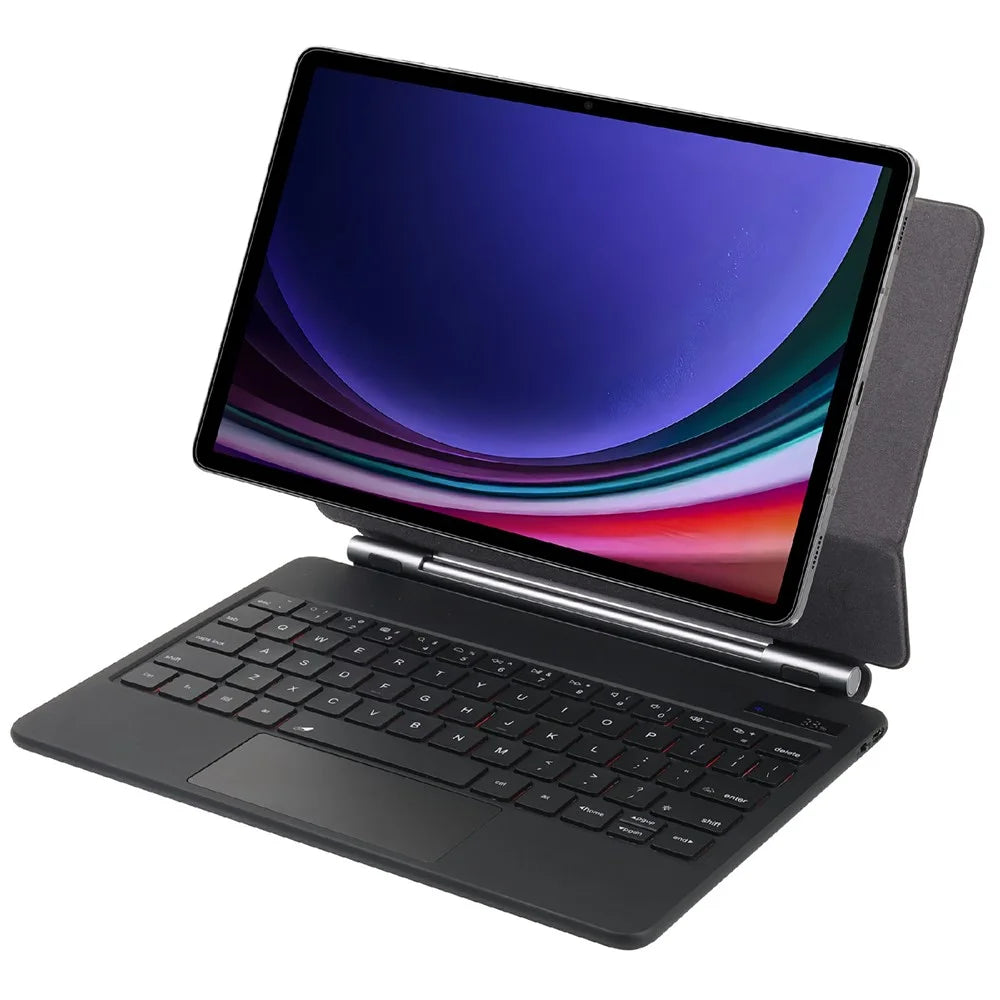 12.4 Inch Bluetooth-compatible Keyboard Case for Samsung Galaxy Tab S10+ / S9+ / S9 FE+ / S8+ / S7 FE / S7+ with Touchpad and Backlit - 1