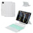 For iPad Pro 11 (2024) Detachable Bluetooth-compatible Keyboard Stand Case with Touchpad and Backlit - White - 1