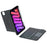 For iPad mini (2024) / (2021) Detachable Bluetooth-compatible Keyboard Stand Case with Touchpad and Backlit - Black - 3
