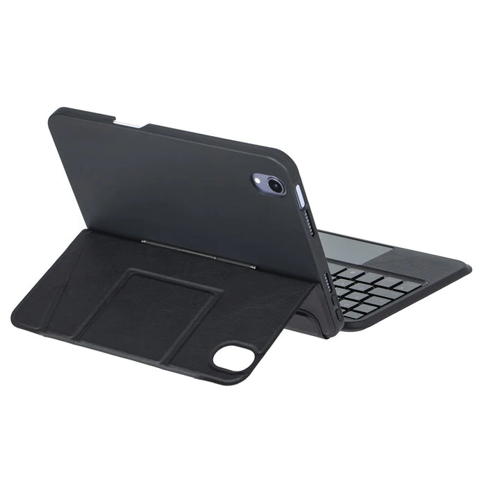 For iPad mini (2024) / (2021) Detachable Bluetooth-compatible Keyboard Stand Case with Touchpad and Backlit - Black - 5