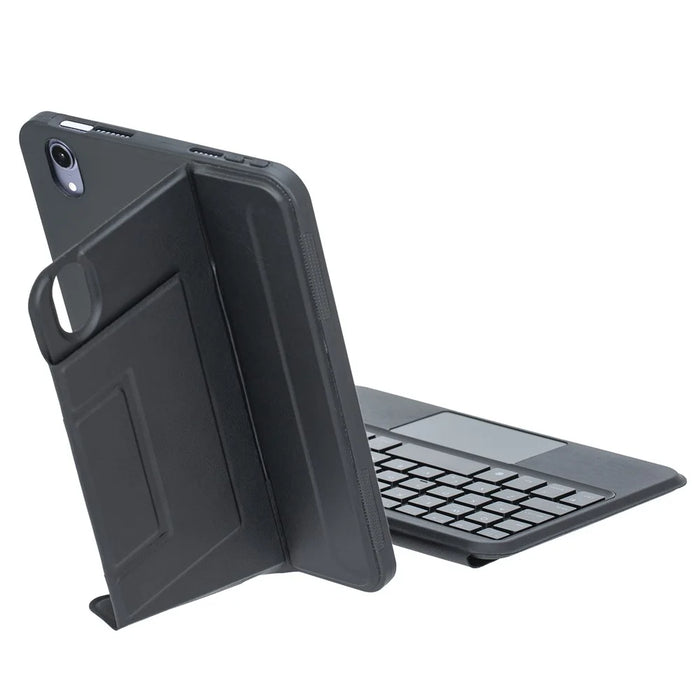For iPad mini (2024) / (2021) Detachable Bluetooth-compatible Keyboard Stand Case with Touchpad and Backlit - Black - 6
