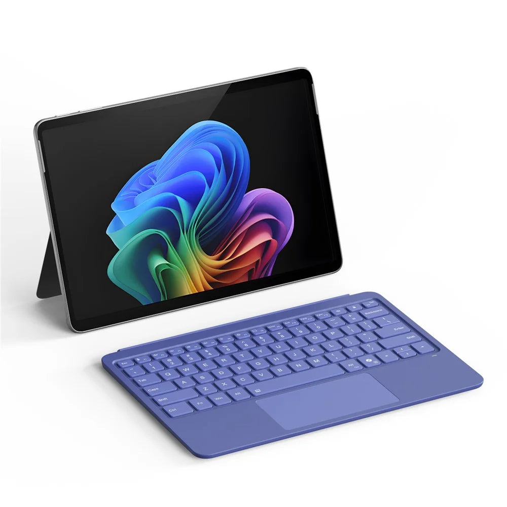 3109-AS For Microsoft Surface Pro 12inch Bluetooth-Compatible Backlit Touchpad Tablet Keyboard - Blue - 2