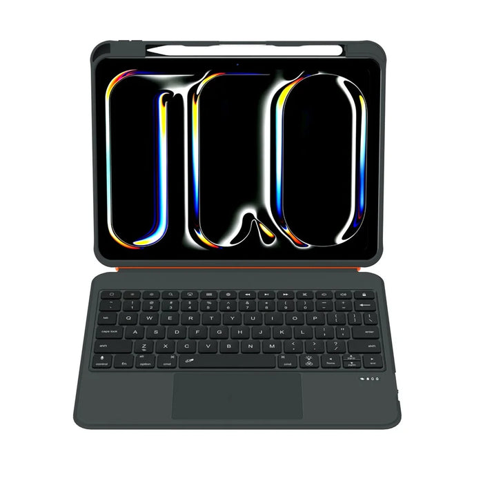 TU3607P For iPad Pro 11 (2024) M4 Floating Magnetic Keyboard Case with Rotating Stand - Black - 2