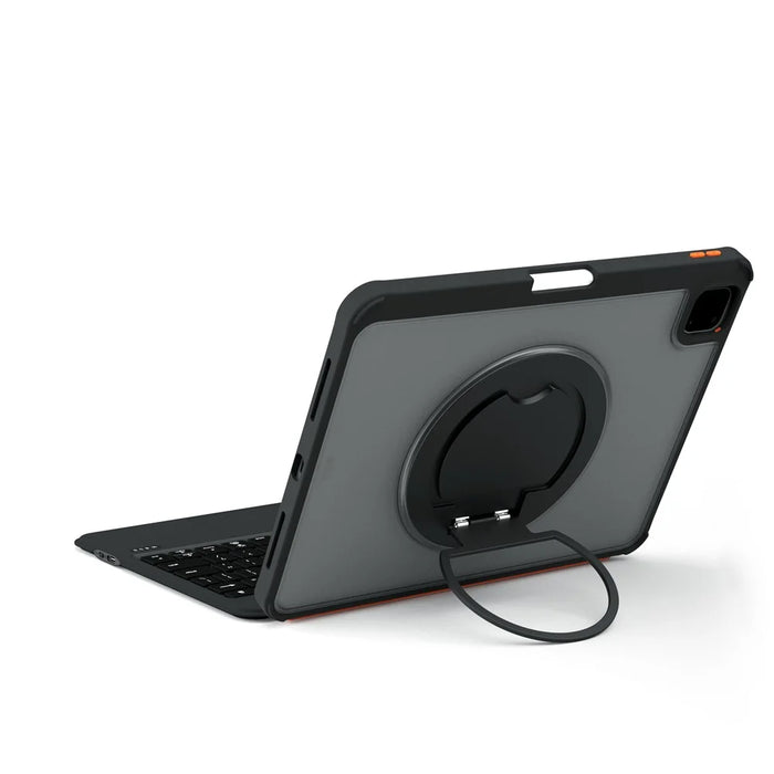 TU3607P For iPad Pro 11 (2024) M4 Floating Magnetic Keyboard Case with Rotating Stand - Black - 5