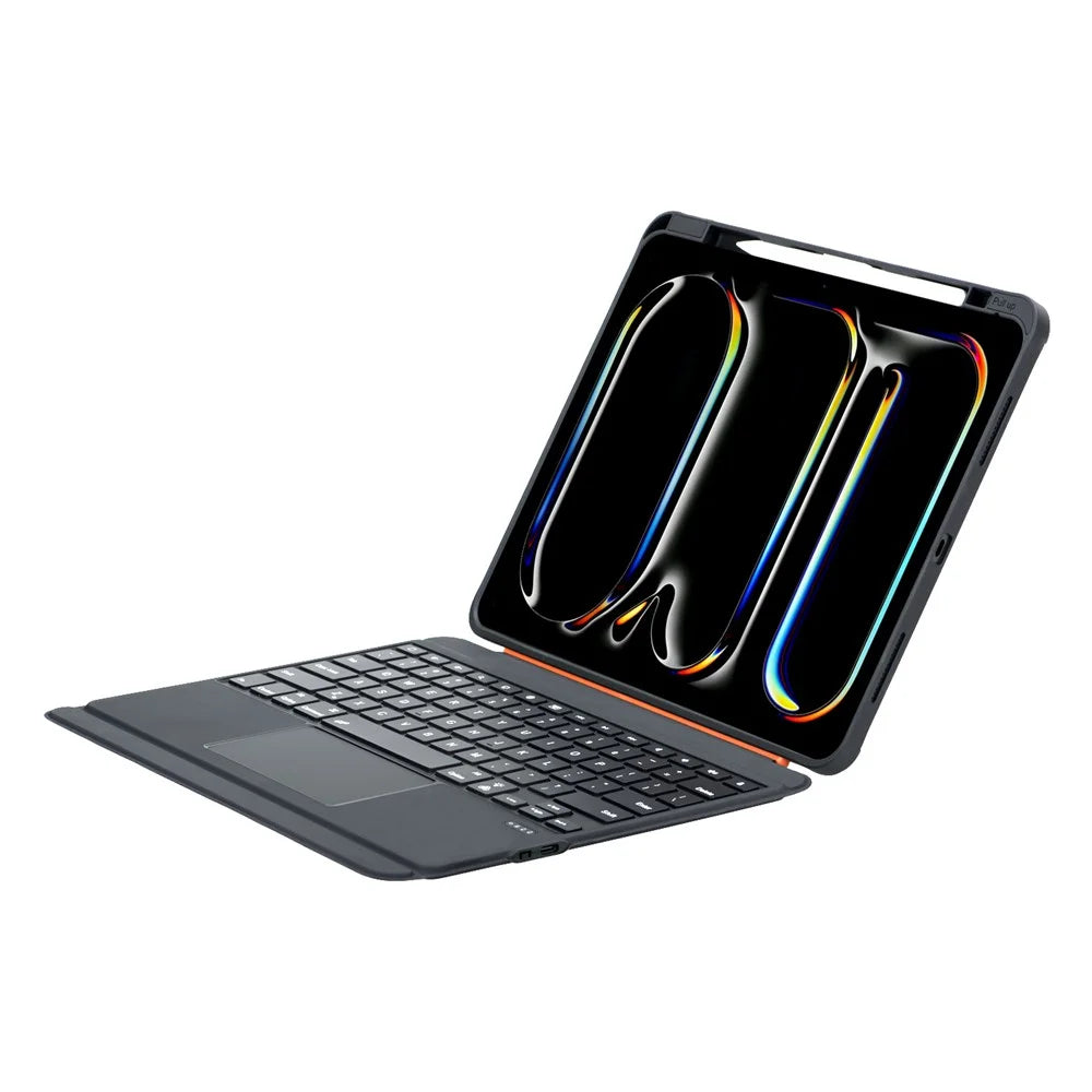 TU3609P For iPad Pro 13 (2025) / (2024) Backlit Design Floating Magnetic Keyboard Case with Rotating Stand - 2