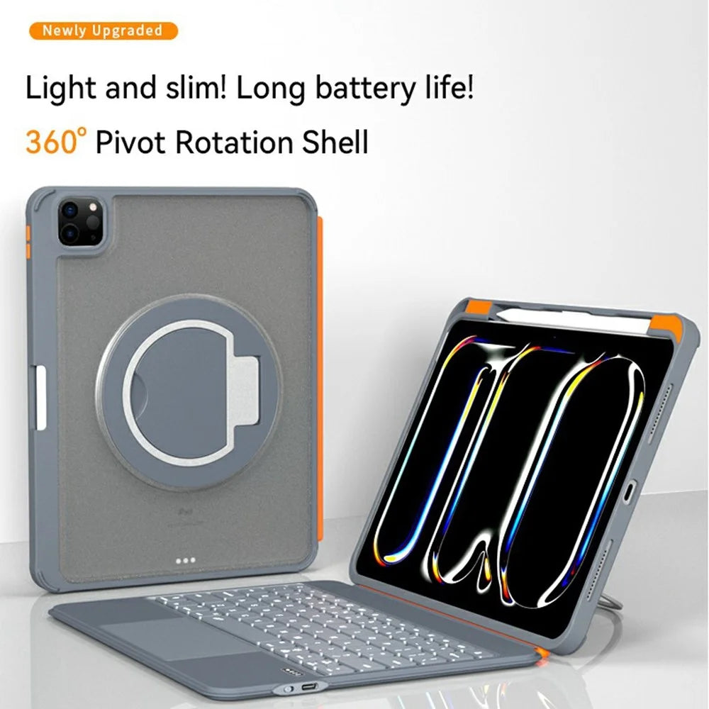 3607 Keyboard Case for iPad (2025) / iPad 10.9 (2022) / iPad Air 11 (2026) / (2024) / (2025) / iPad Pro 11 (2018) / (2020) / (2021) / (2022) / iPad Air (2020) / (2022) - Grey - 6