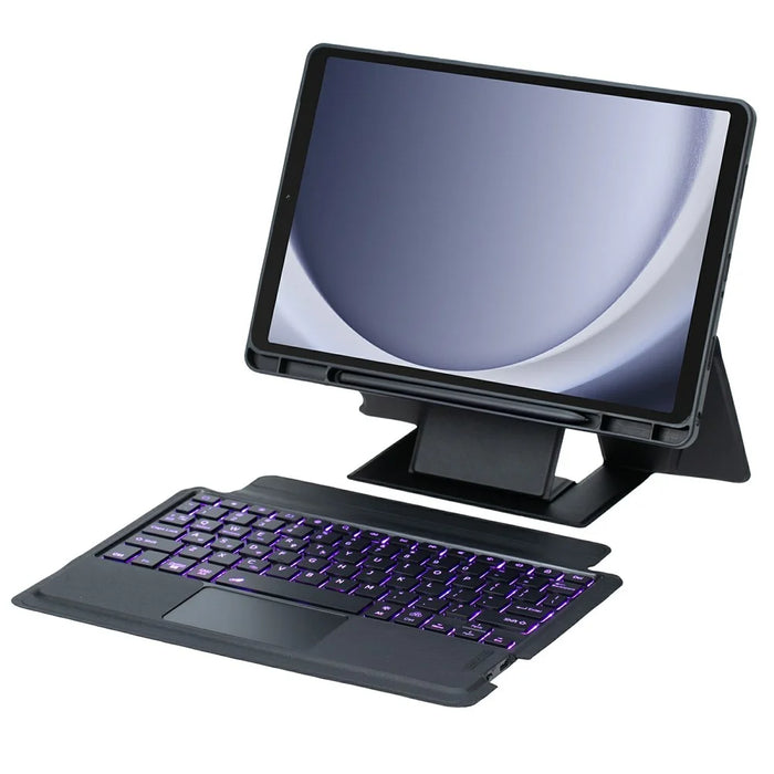For Samsung Galaxy Tab A9+ X210 / X215 / X216 Floating Bluetooth-compatible Keyboard Stand Case with Backlit - Black - 3