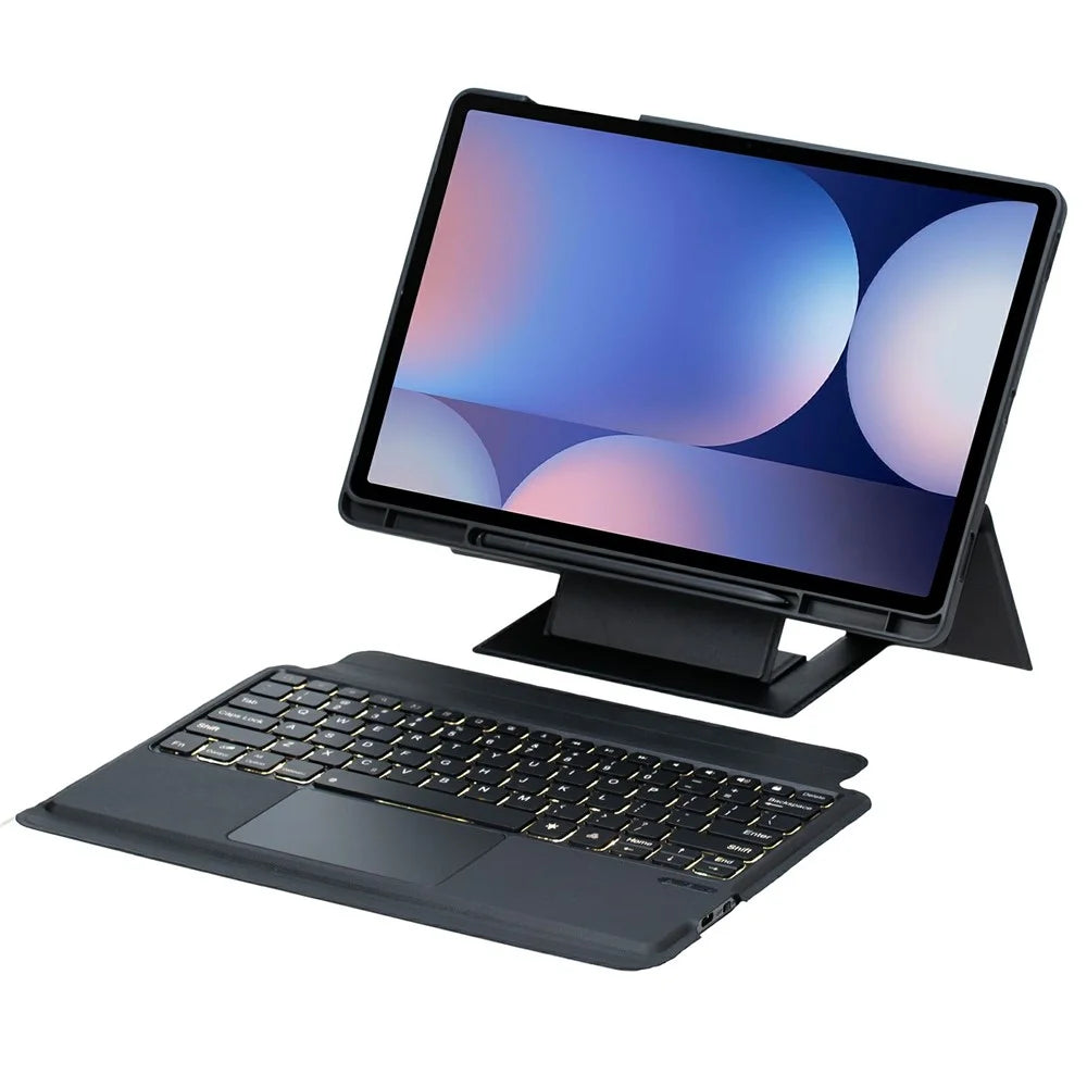 Bluetooth-compatible Keyboard for Samsung Galaxy Tab S10+ X820 / S9 FE+ X610 / X616 / S9+ X810 / X816B / X818U Floating Stand Case - Black - 2