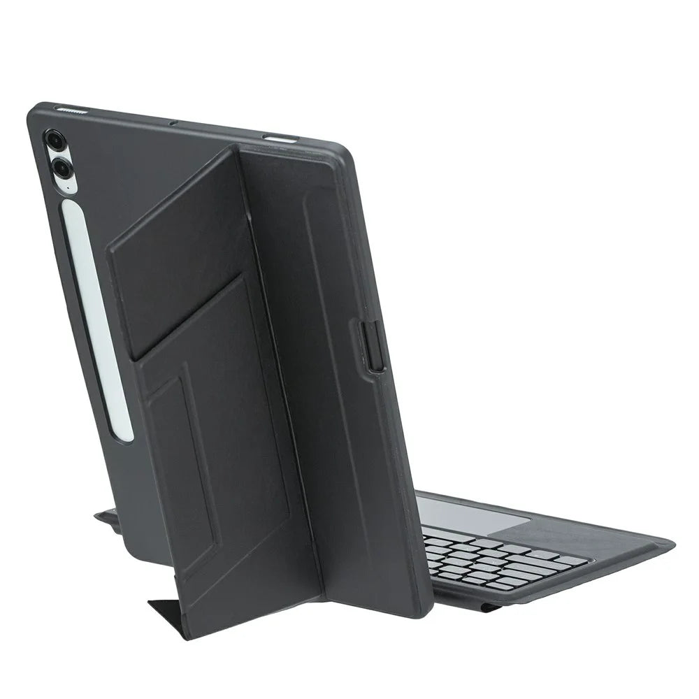 Bluetooth-compatible Keyboard for Samsung Galaxy Tab S10+ X820 / S9 FE+ X610 / X616 / S9+ X810 / X816B / X818U Floating Stand Case - Black - 4