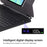 P820 For Samsung Galaxy Tab S10 FE+ X620 / X626B Floating Magnetic Keyboard Case with Backlit, Multi-Angle Stand - 6
