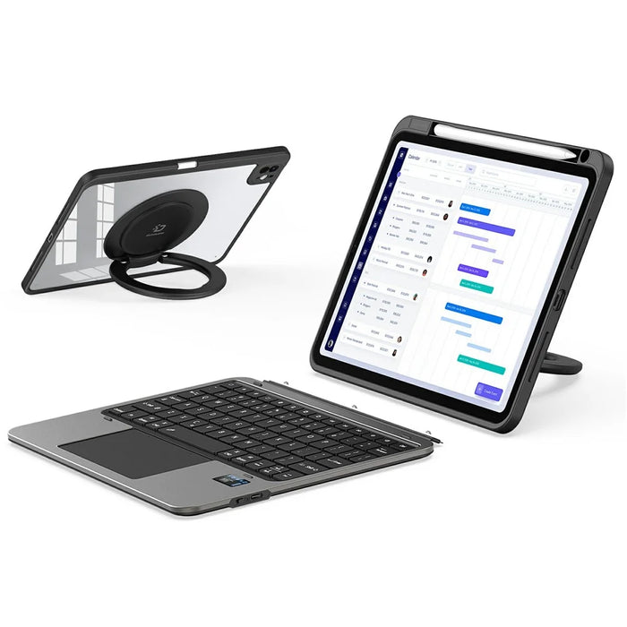DUX DUCIS VK Series For iPad Pro 11 (2025) / 11 (2024) Detachable Keyboard Case Kickstand Tablet Cover with Touchpad - 1