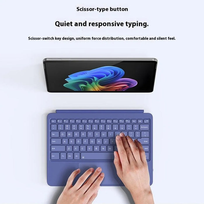WP-12 For Microsoft Surface Pro 12 Inch Magnetic Wireless Bluetooth-compatible Keyboard with 7-Color Backlit - Sapphire - 6