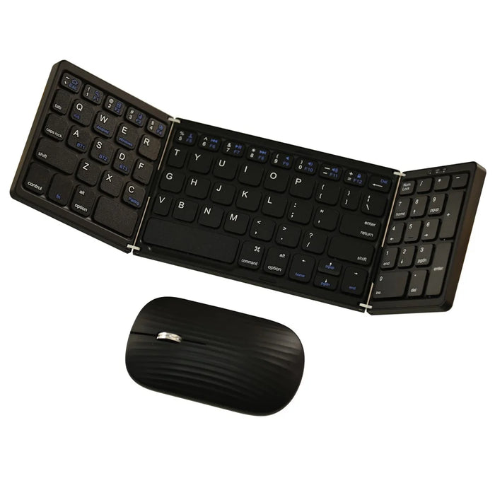 B089 Wireless Keyboard Mouse Set Foldable Mini Bluetooth-Compatible Keyboard for Tablet Laptop - 1