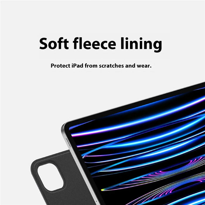 C13 Leather Keyboard Case For iPad Pro 11 (2024) Floating Magnetic Keyboard 7 Colors Backlight with Trackpad, Pin Connector - 7