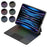 C14 Leather Keyboard Case For iPad Pro 13 (2025) / (2024) Floating Magnetic Keyboard 7-Color Backlit with Pin Connector - 1