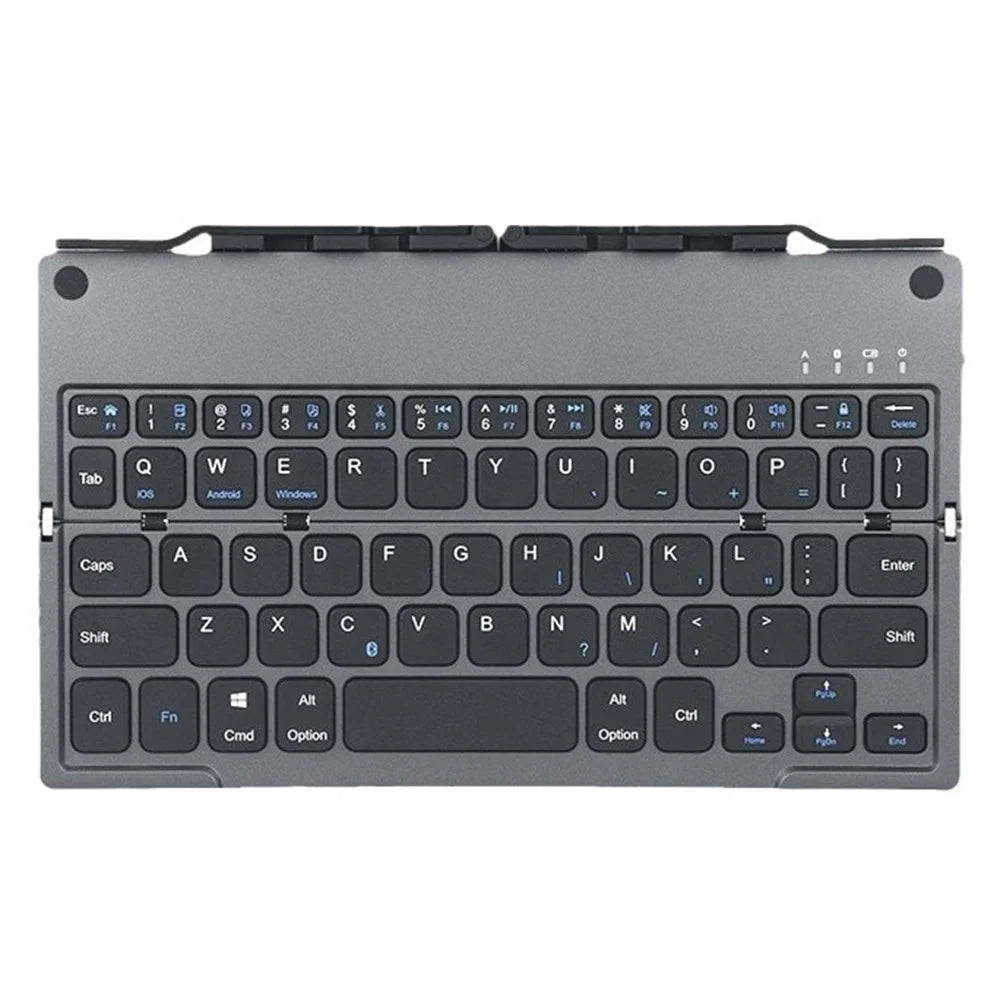 COTECI 60 Keys Harmonica Folding Keyboard Portable Wireless Bluetooth-compatible Keyboard with Stand - Grey - 1