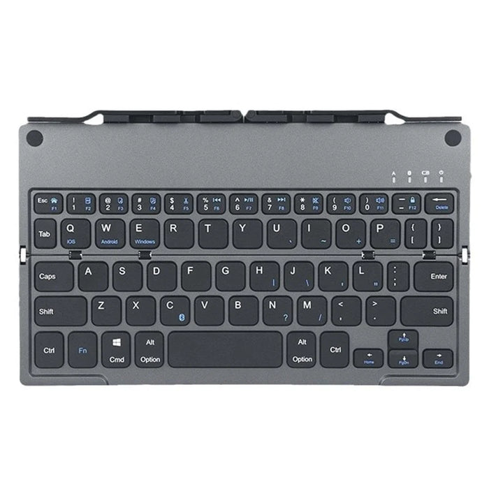 COTECI 60 Keys Harmonica Folding Keyboard Portable Wireless Bluetooth-compatible Keyboard with Stand - Grey - 1