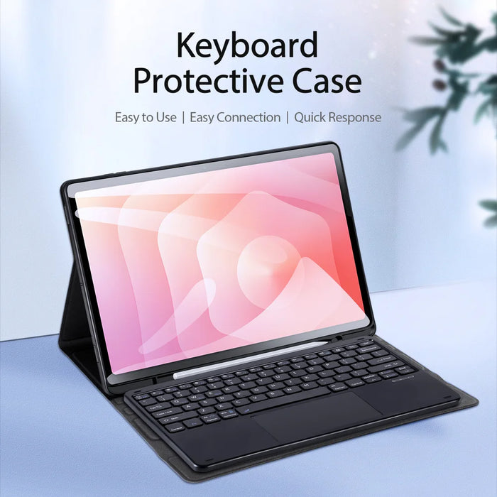 DUX DUCIS For Samsung Galaxy Tab S11 Bluetooth-compatible Keyboard  TK Series Leather Cover Stand with Touchpad - Black - 2