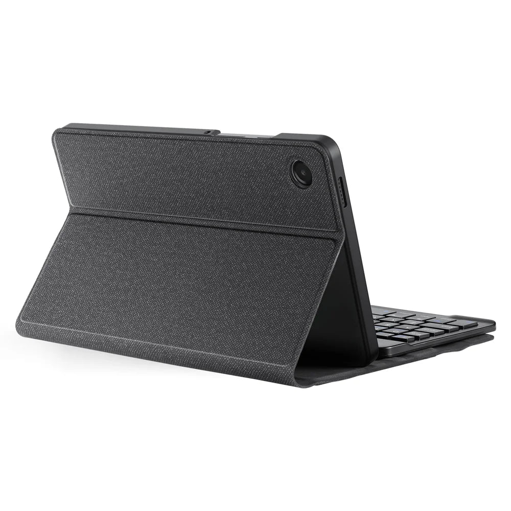 DUX DUCIS For Samsung Galaxy Tab A9 / Galaxy Tab A11 Bluetooth-compatible Keyboard  TK Series Leather Cover Stand with Touchpad - Black - 1
