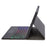 A240B-AS For Samsung Galaxy Tab A11+ Detachable Leather Case Bluetooth-Compatible Touchpad Keyboard with Backlit and Pen Slot - Black - 4