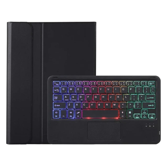 A240B-AS For Samsung Galaxy Tab A11+ Detachable Leather Case Bluetooth-Compatible Touchpad Keyboard with Backlit and Pen Slot - Black - 5
