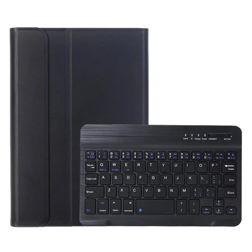 A230B For Samsung Galaxy Tab A11 Detachable Leather Case Bluetooth-Compatible Keyboard with Pen Slot - Black - 1