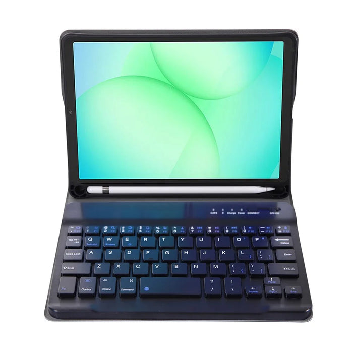 A230B For Samsung Galaxy Tab A11 Detachable Leather Case Bluetooth-Compatible Keyboard with Pen Slot - Black - 3