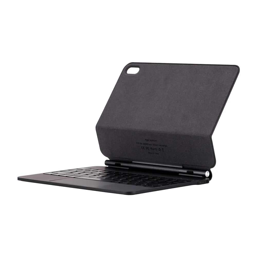 Keyboard Case For iPad (2025) / iPad 10.9 (2022) Floating Magnetic Keyboard Stand with Backlit - Black - 6