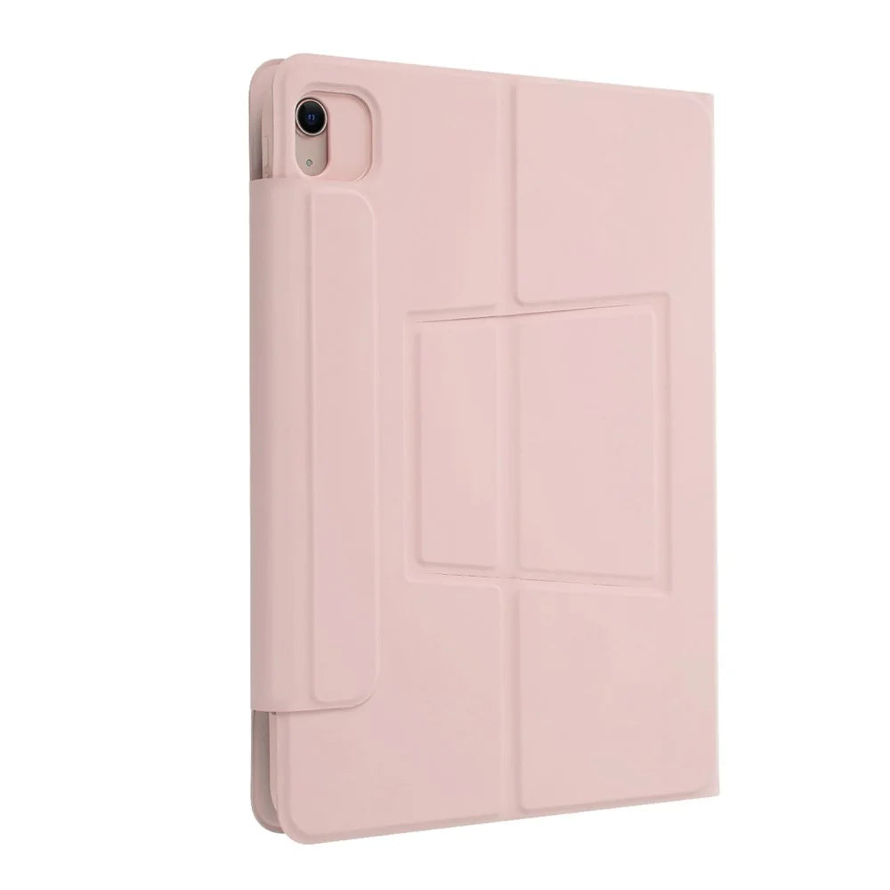 Separable Leather Case Touchpad Bluetooth-compatible Keyboard with Colorful Backlit for iPad Pro 12.9 (2018) (2020) (2021) - Pink - 6