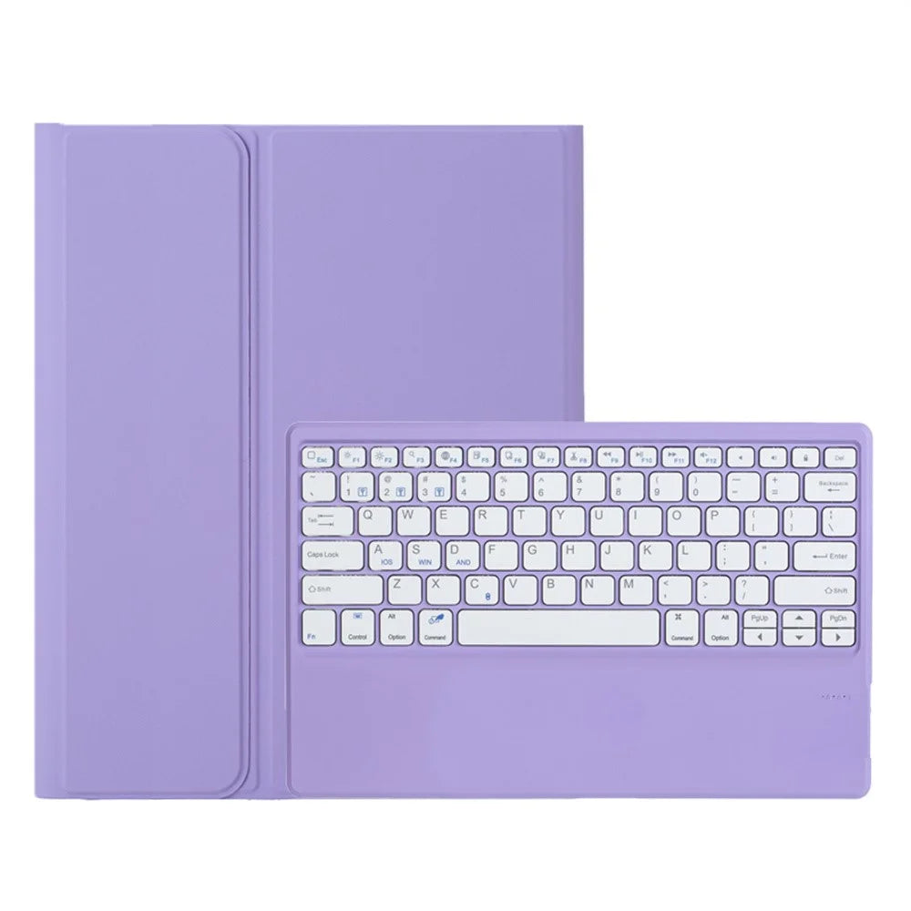 A930B For Samsung Galaxy Tab S11 Ultra Bluetooth-compatible Keyboard Detachable Leather Case with Pen Slot - Lilac Purple - 1