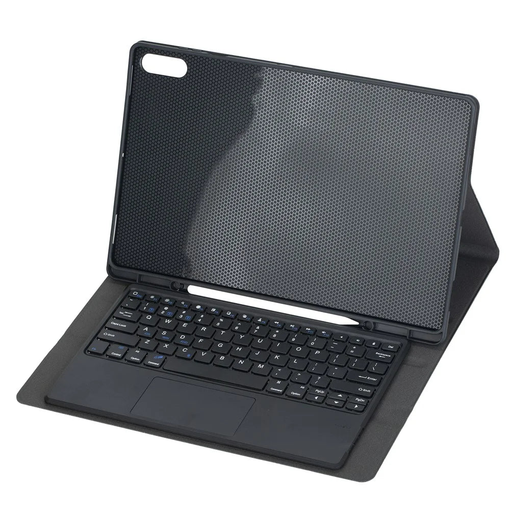 A930B-A For Samsung Galaxy Tab S11 Ultra Bluetooth-compatible Touchpad Keyboard Detachable Leather Case with Pen Slot - Black - 6