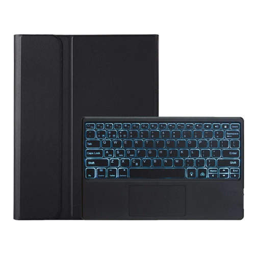 A930B-AS For Samsung Galaxy Tab S11 Ultra Bluetooth-compatible Touchpad Keyboard Detachable Leather Case with Backlit and Pen Slot - Black - 1