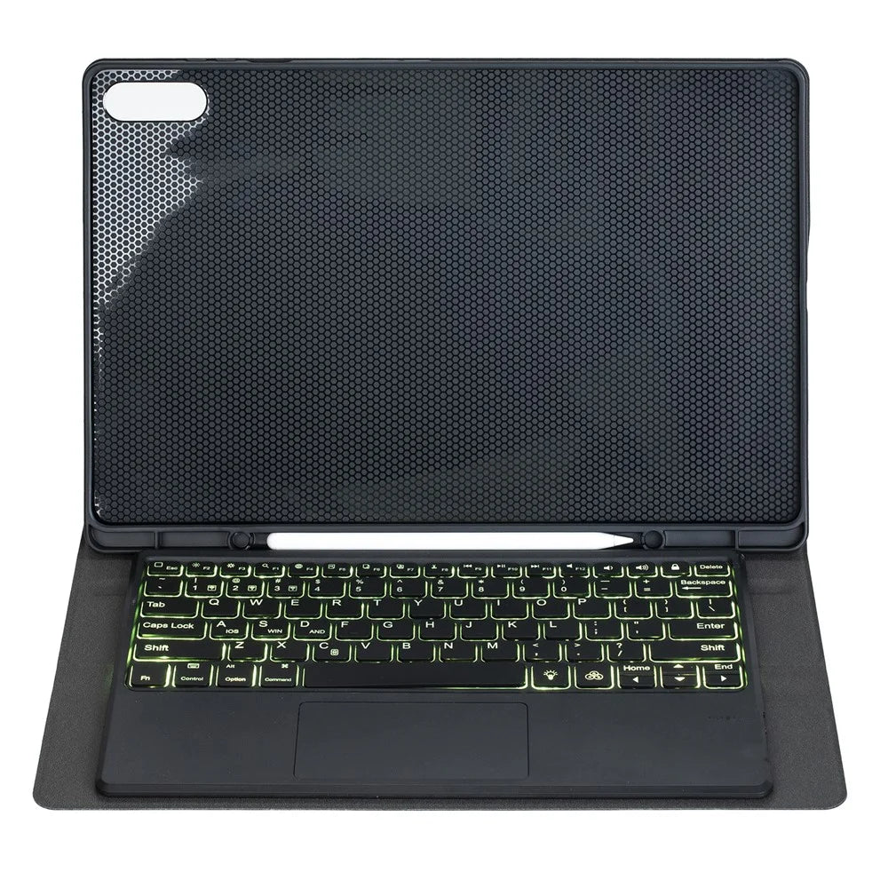A930B-AS For Samsung Galaxy Tab S11 Ultra Bluetooth-compatible Touchpad Keyboard Detachable Leather Case with Backlit and Pen Slot - Black - 4