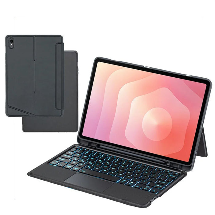 T730B-AS For Samsung Galaxy Tab S11 X730 X736B Detachable Wireless Keyboard Case with Touchpad / Backlit - 1
