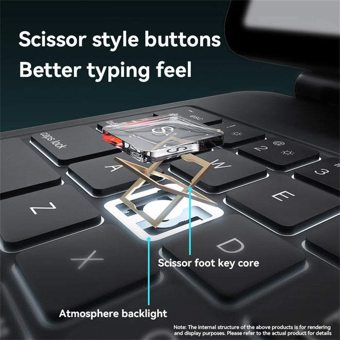 YESIDO KB24 For iPad 10.9 (2022) Magnetic Floating Magnetic Keyboard Case Dual Axis Rotation - 3
