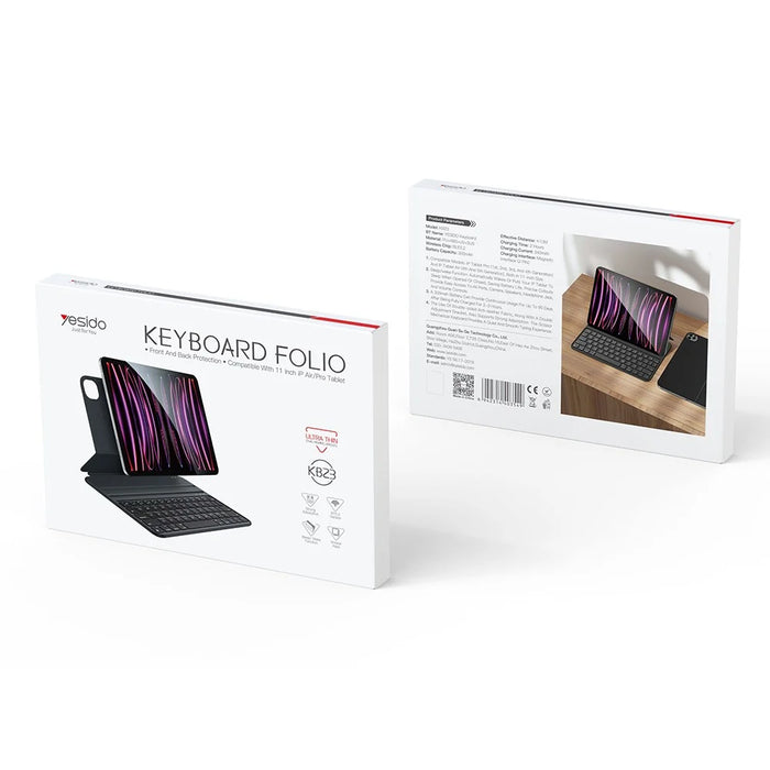 YESIDO KB23 Floating Magnetic Keyboard for iPad Pro 11 (2022)  /  (2021)  /  (2020)  /  (2018)  /  iPad Air (2022)  /  (2020) Dual Angle Adjustable Stand Case - 6