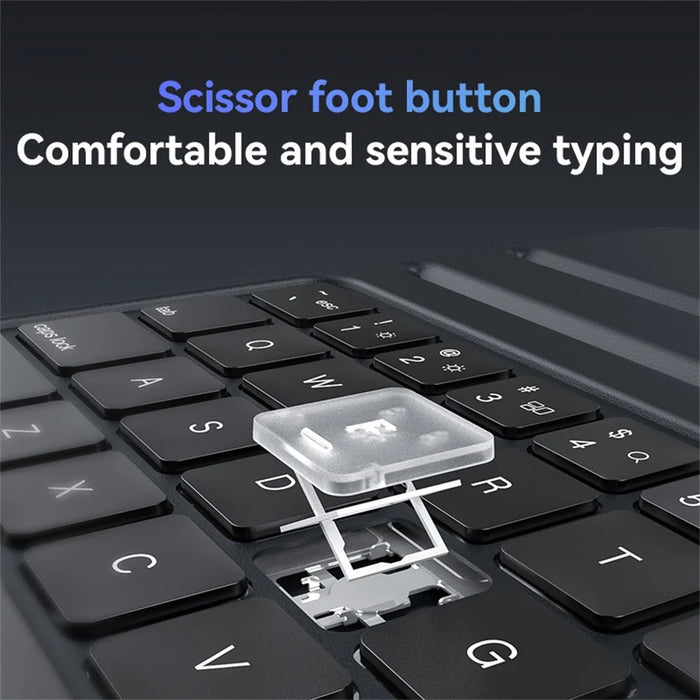 YESIDO KB22 For iPad 10.9 (2022) Floating Magnetic Keyboard Dual Angle Adjustable Stand Case - 3