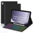 RGB-S11 For Samsung Galaxy Tab S11 Bluetooth-compatible Keyboard PU Leather Stand Case with RGB Backlit - Black - 1