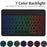 RGB-S11 For Samsung Galaxy Tab S11 Bluetooth-compatible Keyboard PU Leather Stand Case with RGB Backlit - Black - 2