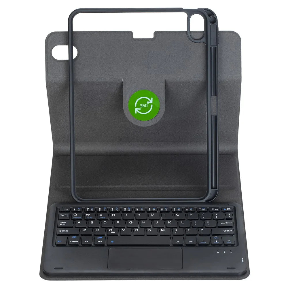 L10B-A For iPad (2025) / iPad 10.9 (2022) 360 Degree Rotating Clear Acrylic Case Book Style Bluetooth-compatible Keyboard Cover with Touchpad - Black - 5