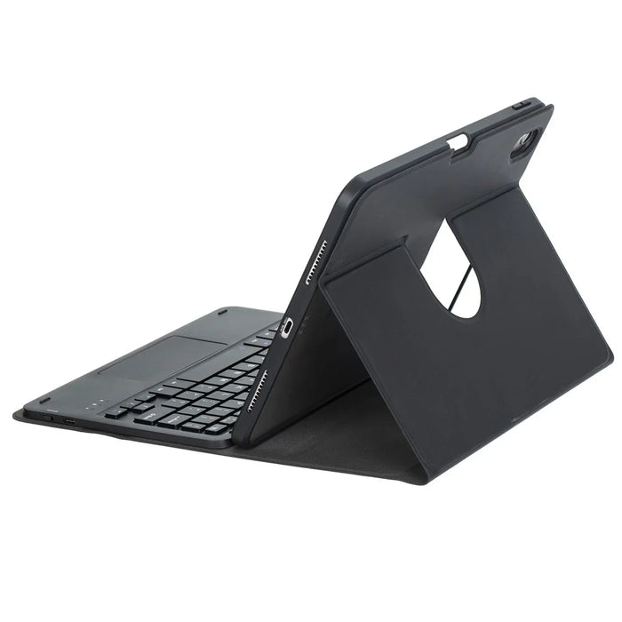 L10B-AS For iPad (2025) / iPad 10.9 (2022) 360 Degree Rotating Clear Acrylic Case Bluetooth-compatible Keyboard Cover with Touchpad and Backlit - Black - 6